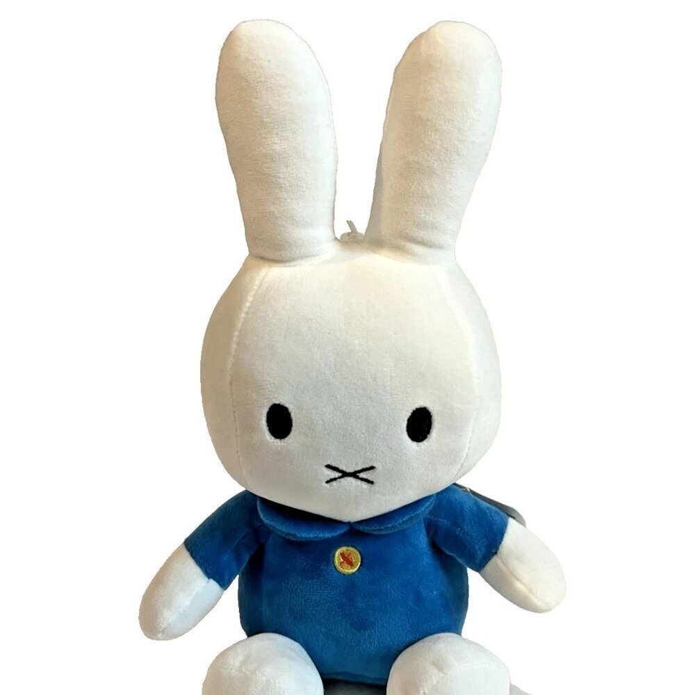 NEW Nick Bruna Nintje Sitting Miffy in Blue Top Plush Toy 12" Tall